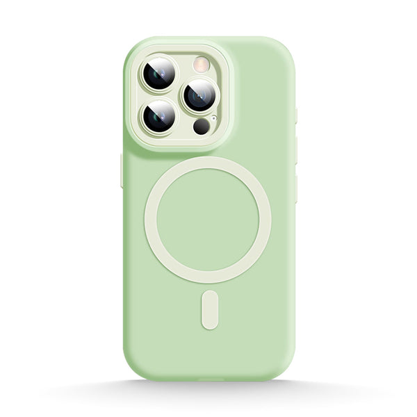 Green White | iPhone Colorful MagSafe Silicone Case