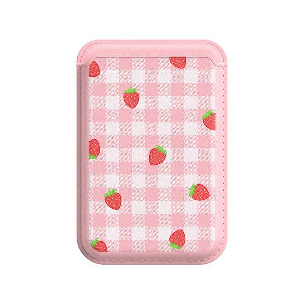 Sweet Strawberry | Leather Wallet with MagSafe
