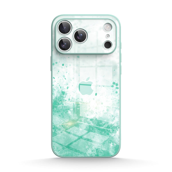 Splash Green | IPhone Series Tempered Glass Case