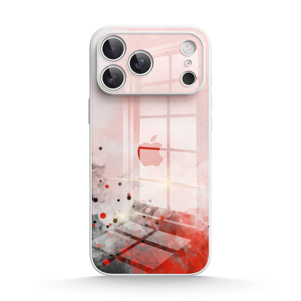 Splash Ink Red | IPhone Series Tempered Glass Case