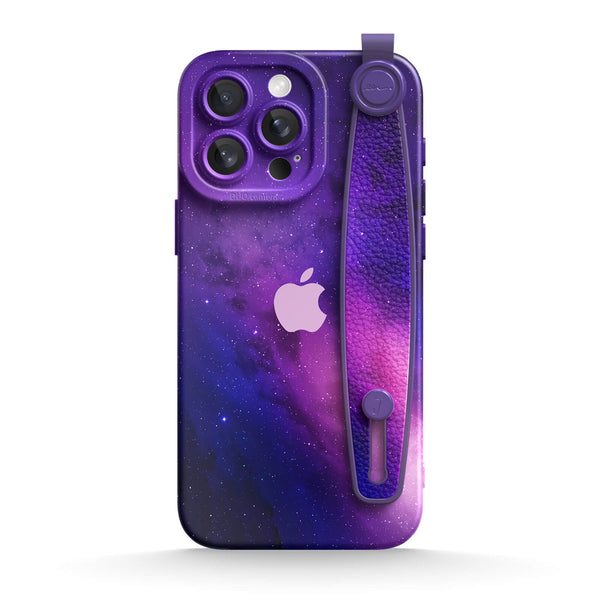 Fuchsia Galaxy | iPhone Series Multifunctional Wristband Case