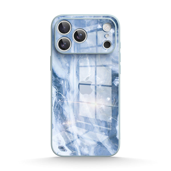 Blue Gray Jade |IPhone Series Tempered Glass Case