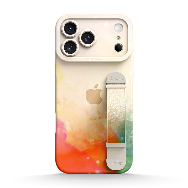 Sputter-Green Orange Powder | iPhone Series Multifunctional Wristband Case