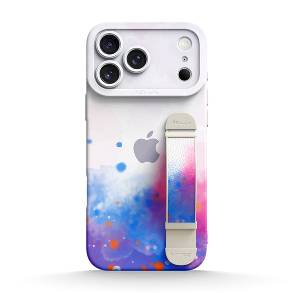 Sputter-Pink Blue Purple | iPhone Series Multifunctional Wristband Case
