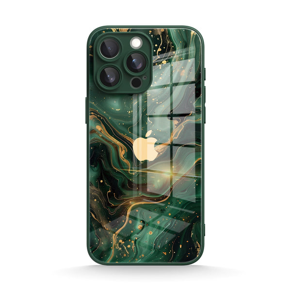 Gilded Green |IPhone Series Tempered Glass Case
