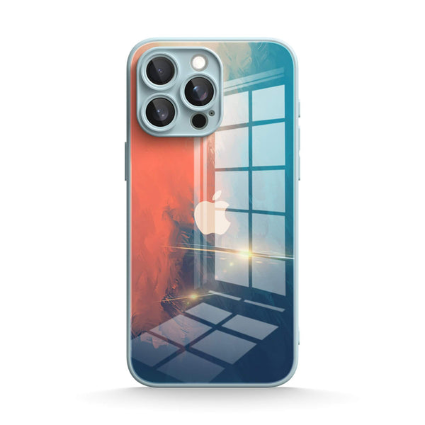 Blue/Orange | IPhone Series Tempered Glass Case