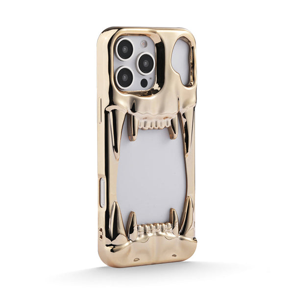Gold | iPhone 3d Electroplated Tiger Tooth Case