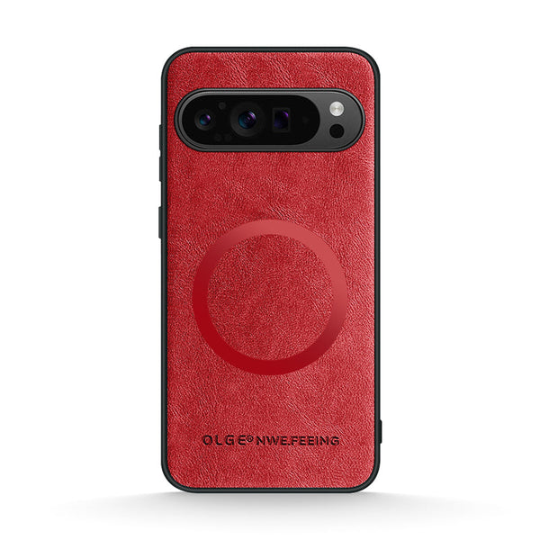 Red | Google MagSafe Leather Case