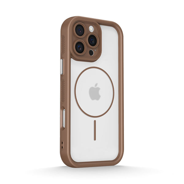 Brown | iPhone Magsafe Heat Dissipation Semi-Transparent Case