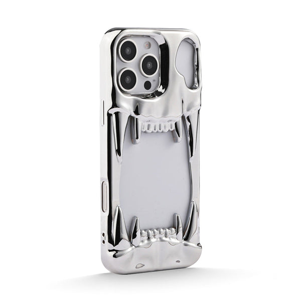 Silver | iPhone 3d Electroplated Tiger Tooth Case