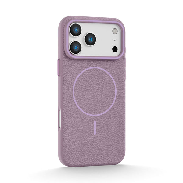 Grass Purple | iPhone MagSafe Litchi Texture Silicone Case