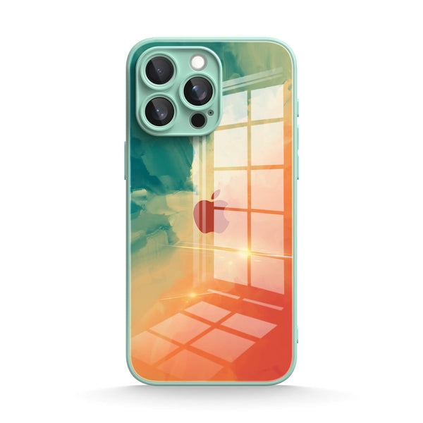 Green/Orange | IPhone Series Tempered Glass Case