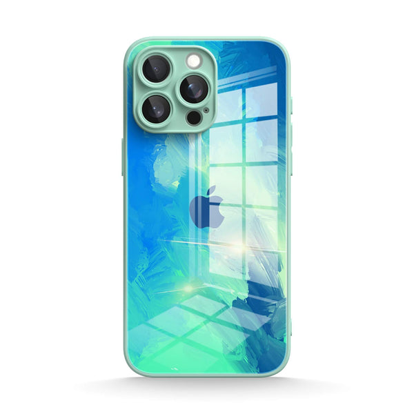Turquoise Blue | IPhone Series Tempered Glass Case