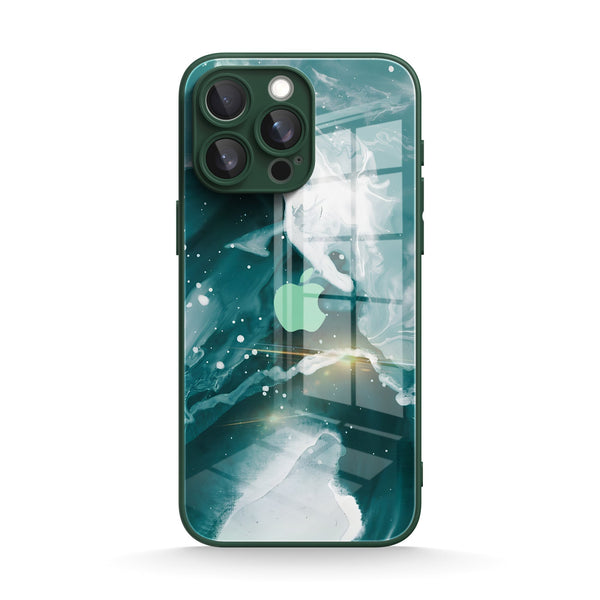 Green Wave Jade |IPhone Series Tempered Glass Case
