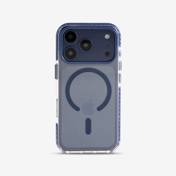 Navy Blue | iPhone MagSafe Impact-Resistant Clear Case