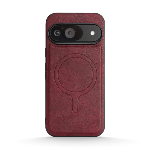 Wine Red | Google MagSafe Combo Leather Case