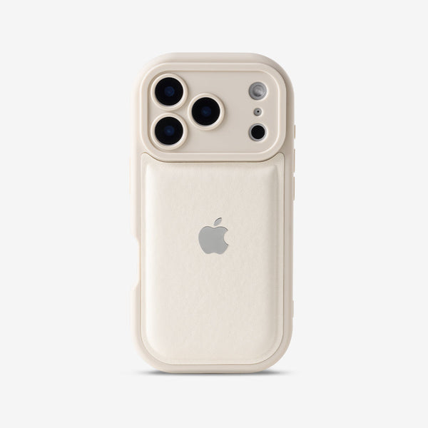 White | iPhone Leather Silicone Case