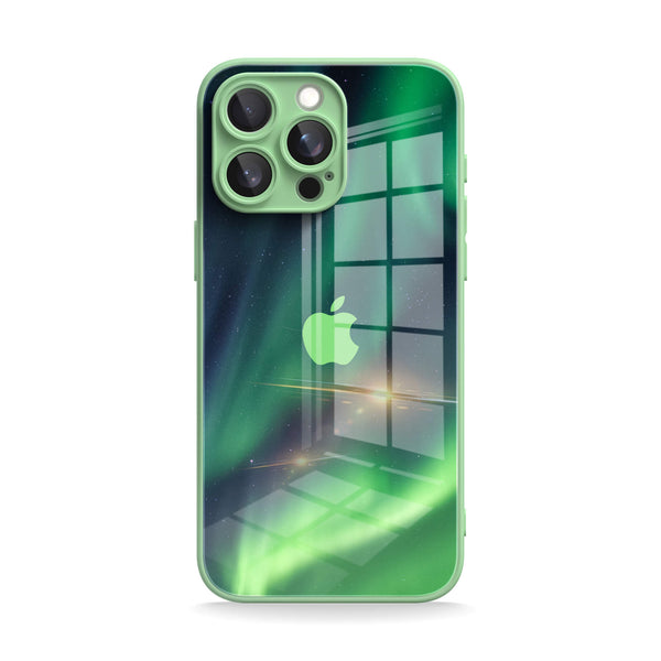 Aurora Green | IPhone Series Tempered Glass Case