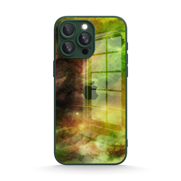 Yellow-Green Nebula | IPhone Series Tempered Glass Case