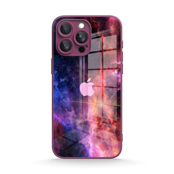 Blue Red Nebula | IPhone Series Tempered Glass Case