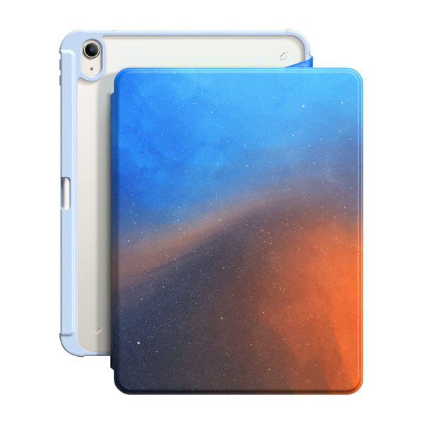 Polar-Blue to Orange | iPad Series Snap 360° Stand Impact Resistant Case