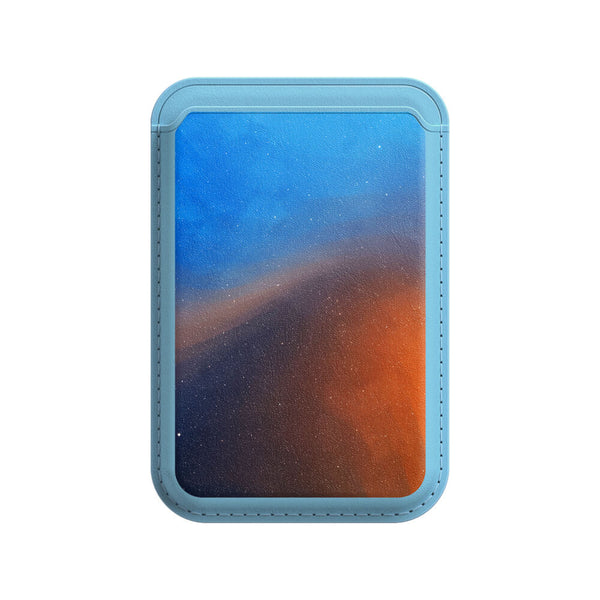 Polar-Blue to Orange | Leather Wallet with MagSafe