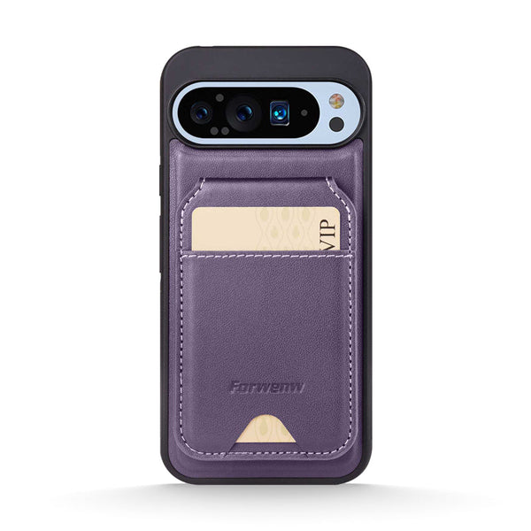 Purple | Google MagSafe Leather Wallet Stand Case