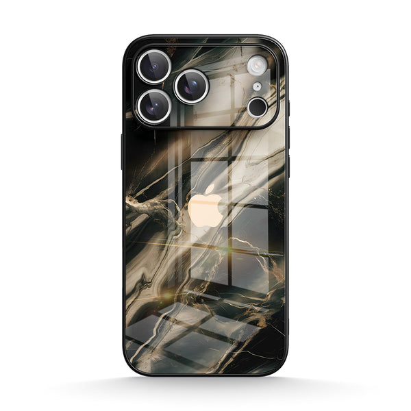Gilded Black |IPhone Series Tempered Glass Case