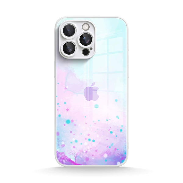 Watercolor Pink Blue | IPhone Series Tempered Glass Case