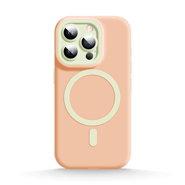 Orange Green | iPhone Colorful MagSafe Silicone Case