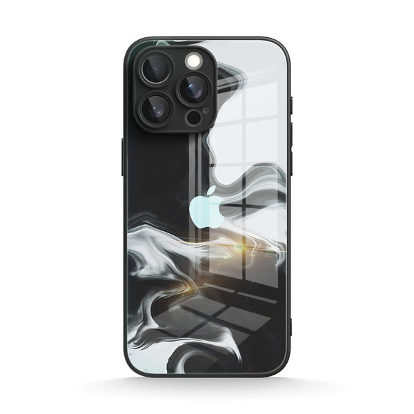 White/Black | IPhone Series Tempered Glass Case