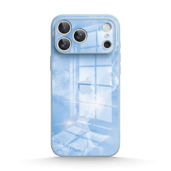 Ice Crack Blue |IPhone Series Tempered Glass Case