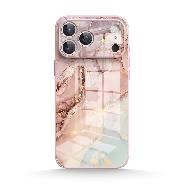 Elegant Powder |IPhone Series Tempered Glass Case