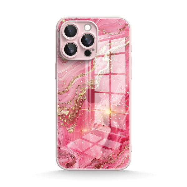 Gilt Powder |IPhone Series Tempered Glass Case
