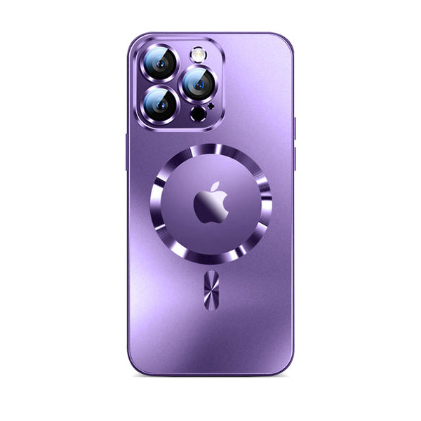 Dark Purple | iPhone MagSafe Matte Glass Case