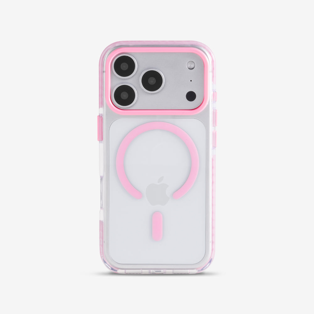 Pink | iPhone MagSafe Clear Impact Case – Magpiec