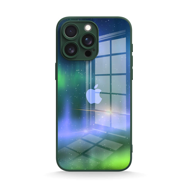 Optical Magnetic-Purple Green | IPhone Series Tempered Glass Case