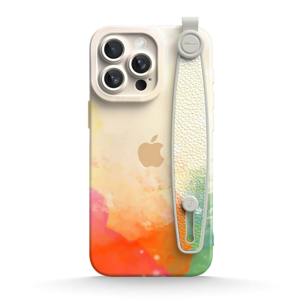 Sputter-Green Orange Powder | iPhone Series Multifunctional Wristband Case