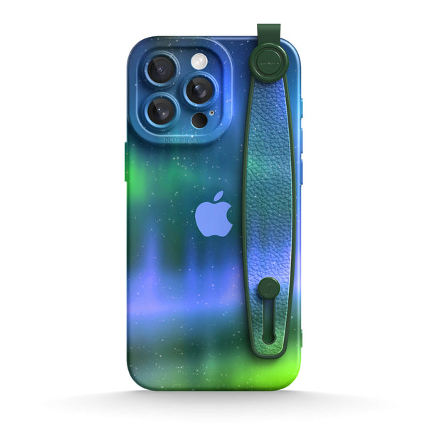 Optical Magnetic-Purple Green | iPhone Series Multifunctional Wristband Case