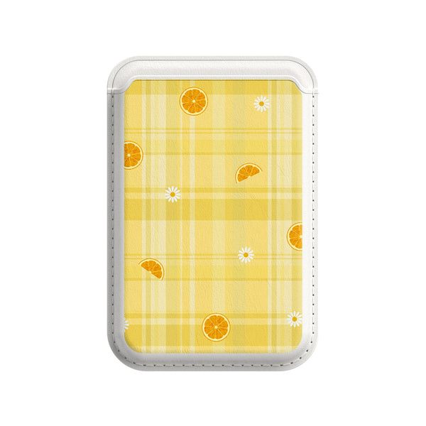 Lemony Freshness | Leather Wallet with MagSafe
