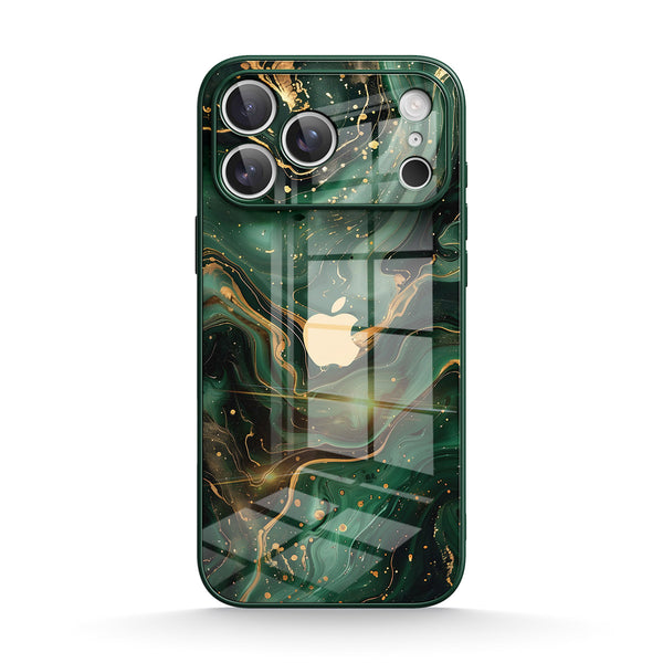 Gilded Green |IPhone Series Tempered Glass Case