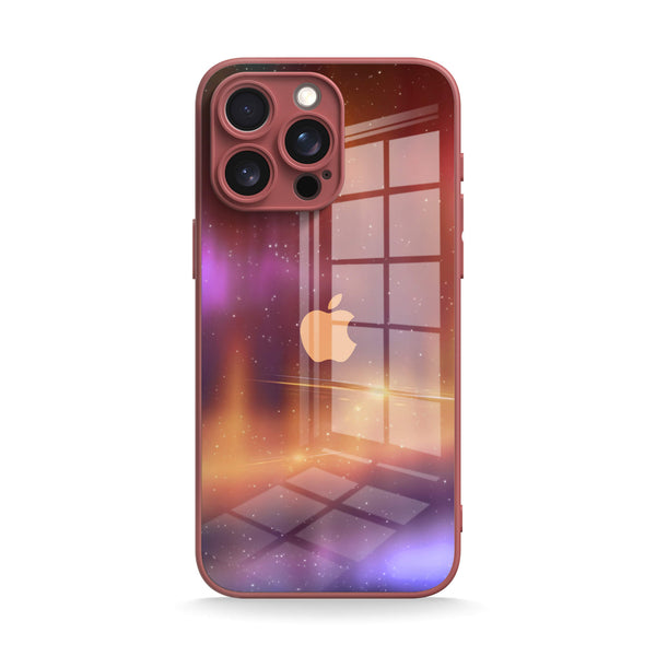 Optical Magnetic-Orange Purple | IPhone Series Tempered Glass Case
