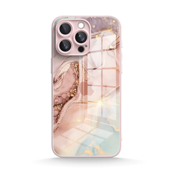 Elegant Powder |IPhone Series Tempered Glass Case
