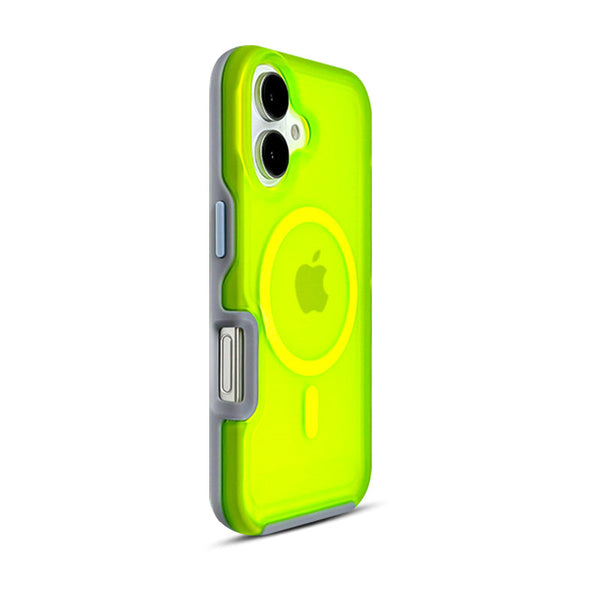 Fluorescent Green | iPhone Translucent Matte MagSafe Case