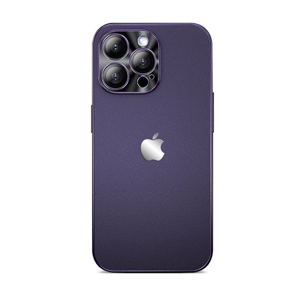 Dark Purple | iPhone Gold Edge Leather Protective Case