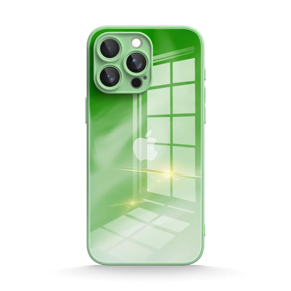 Green and White | IPhone Series Tempered Glass Case
