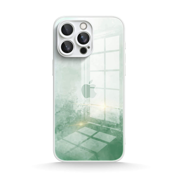 Hidden Mist Green | IPhone Series Tempered Glass Case