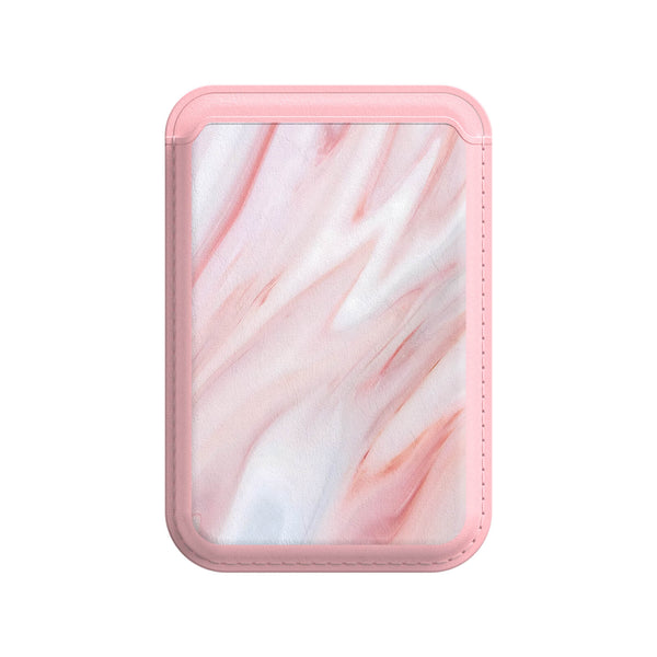 Pink Jade | Leather Wallet with MagSafe