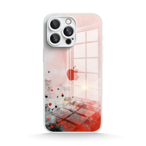 Splash Ink Red | IPhone Series Tempered Glass Case
