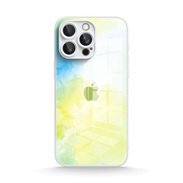 Yellow Blue | IPhone Series Tempered Glass Case